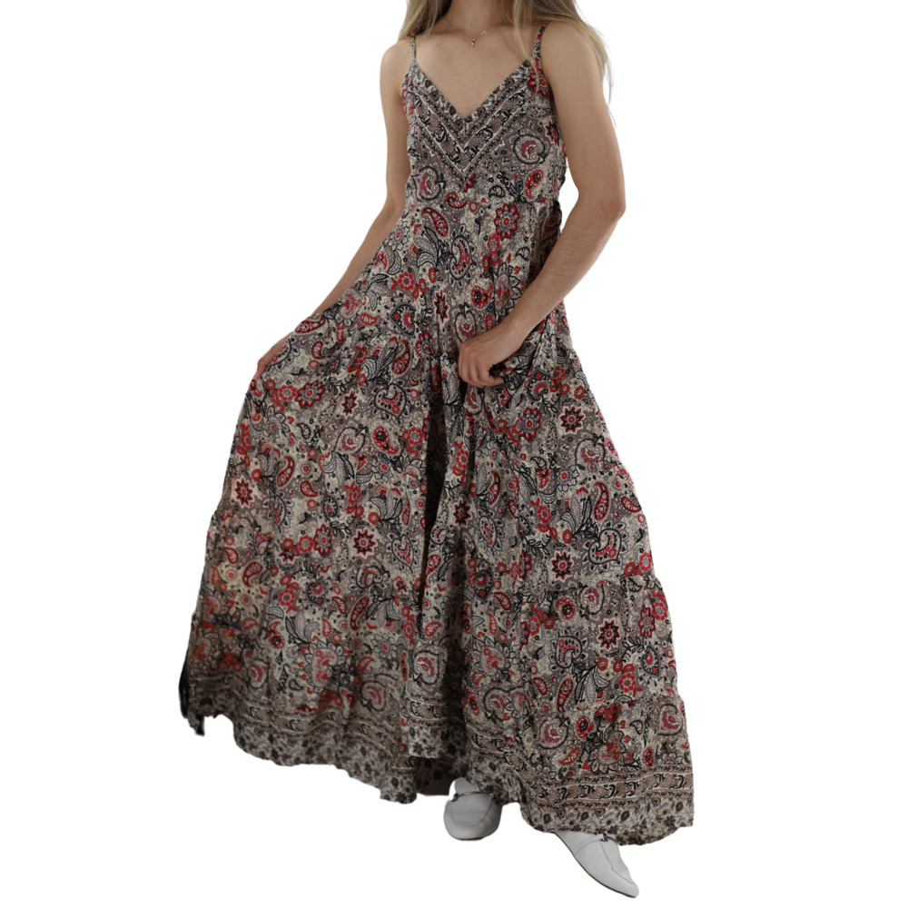 La Fiorentina Long Flowy "Irene" Flower Maxi Dress